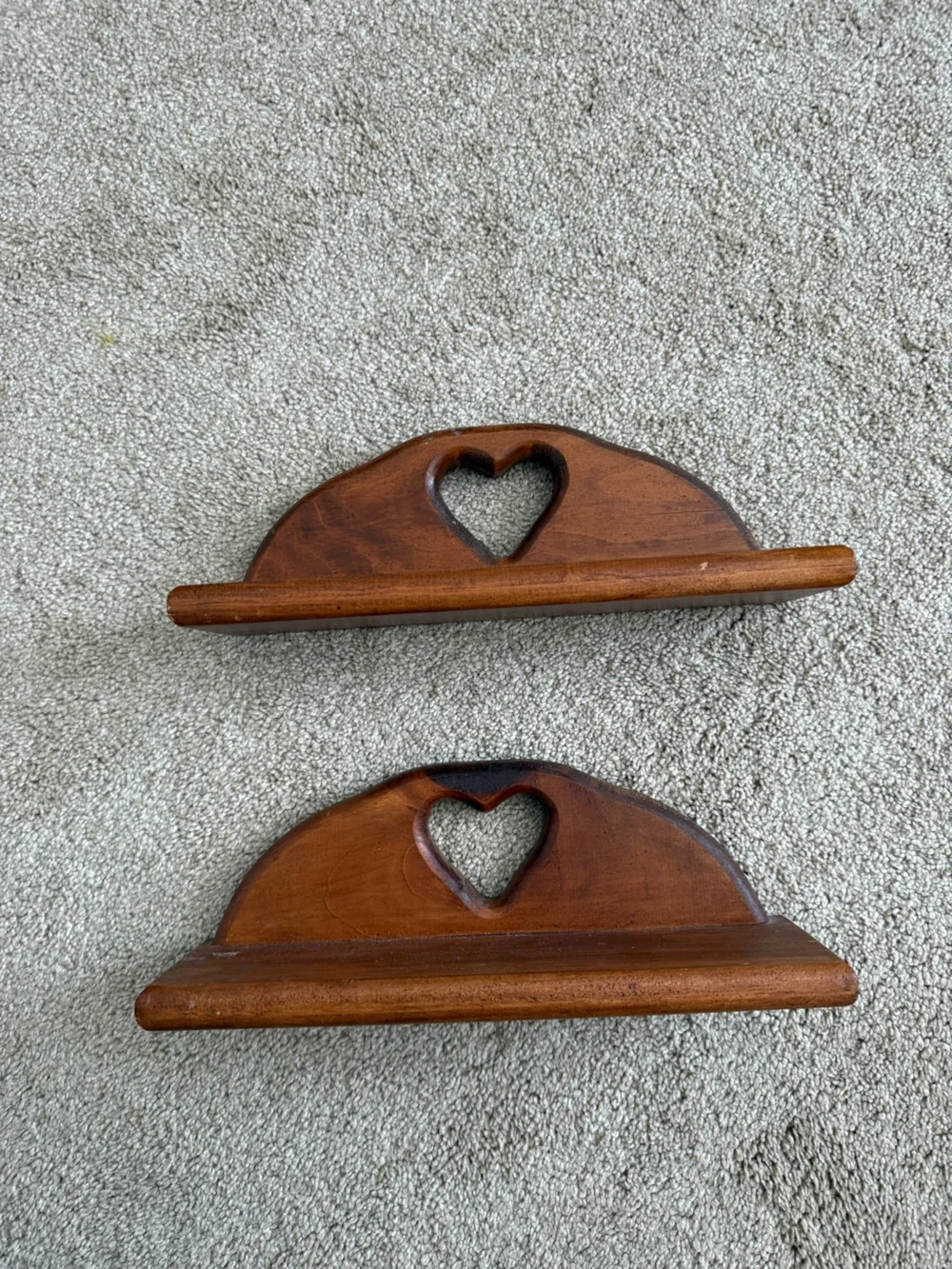 Set of heart shelves